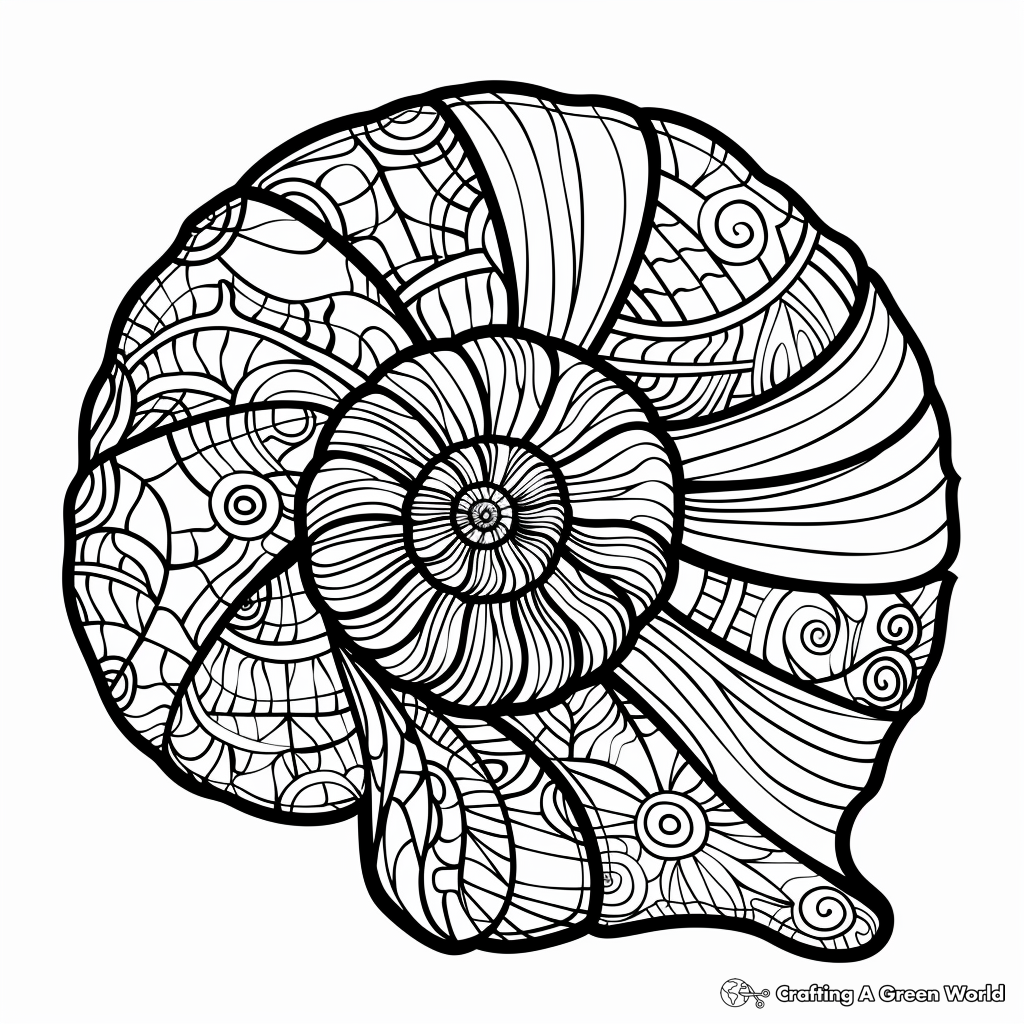 Seashell Coloring Pages Free Printable 