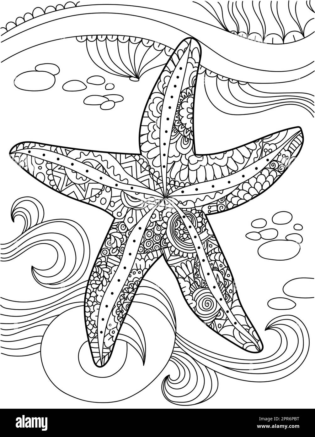 starfish coloring book page