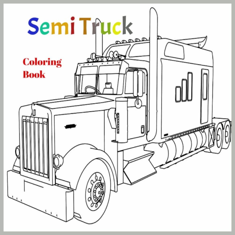 semi truck coloring pages