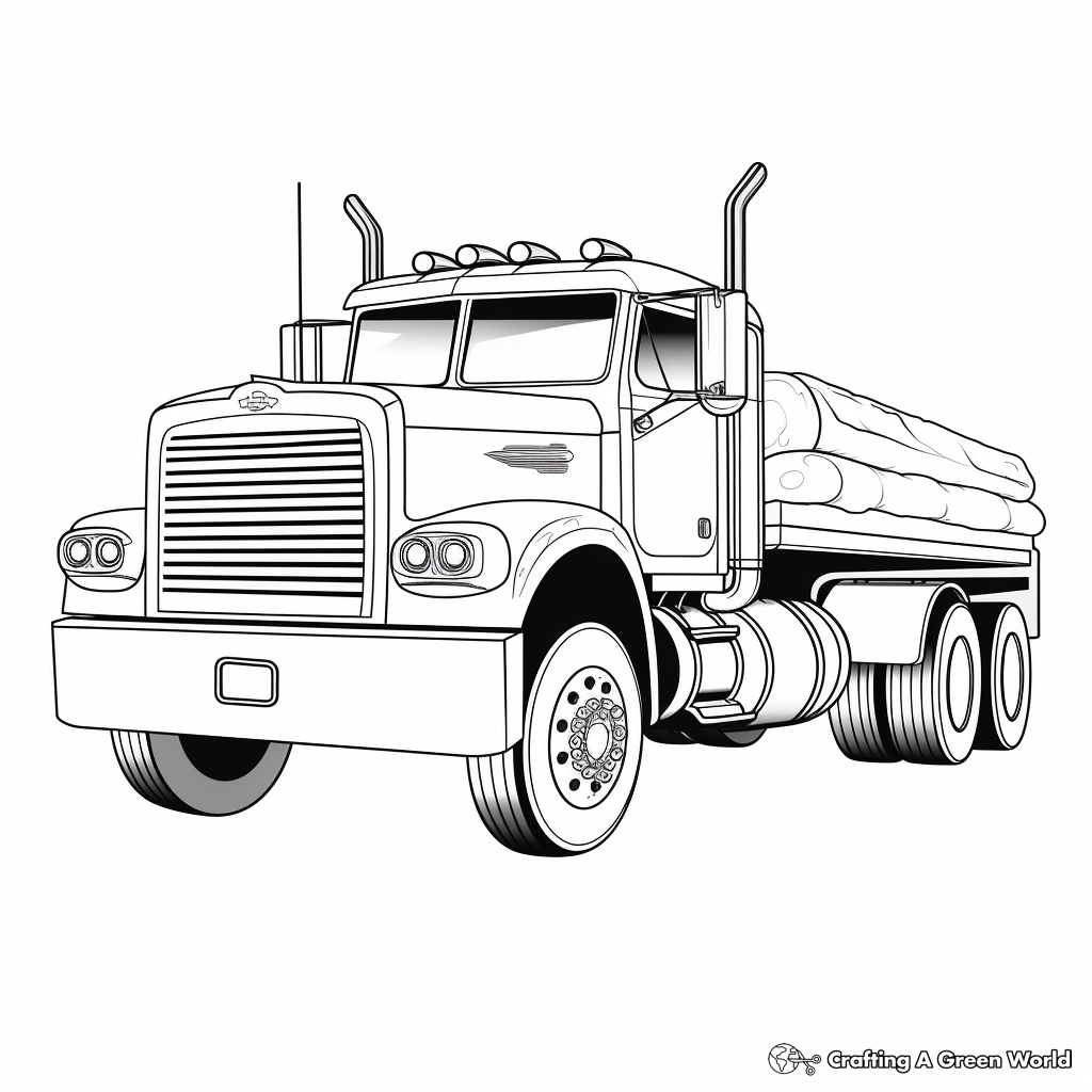 Semi Truck Trailer Coloring Pages Free Printable