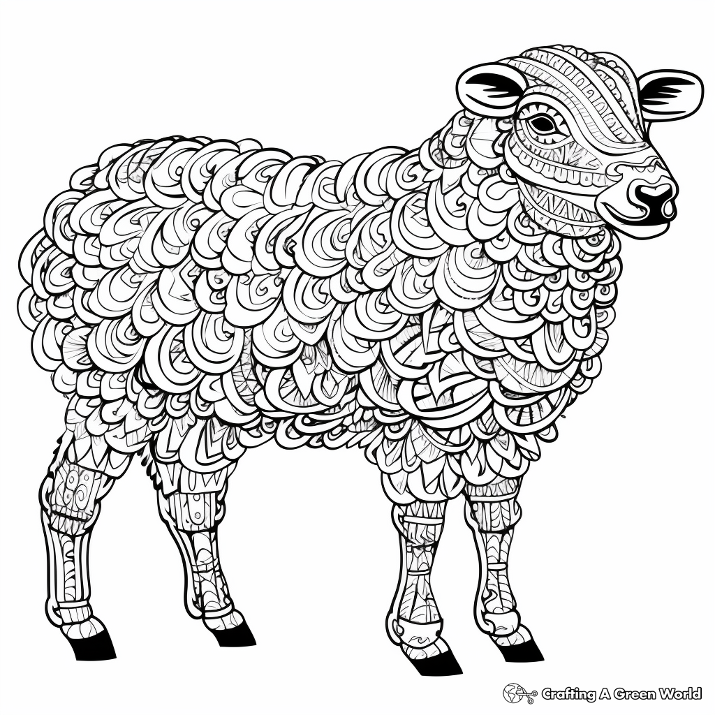 coloring pages of sheep