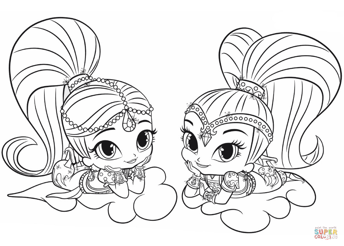 Shimmer And Shine 20 Free Printable Coloring Pages