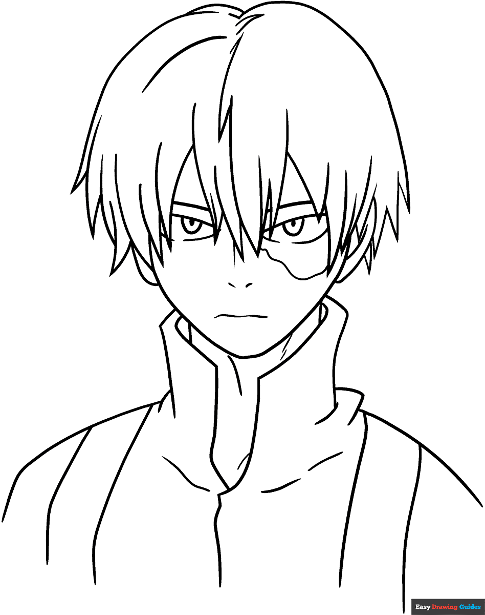 Shoto Todoroki From My Hero Academia Coloring Page Easy Drawing Guides Shoto Todoroki From My Hero Academia Coloring Page Easy Drawing Guides