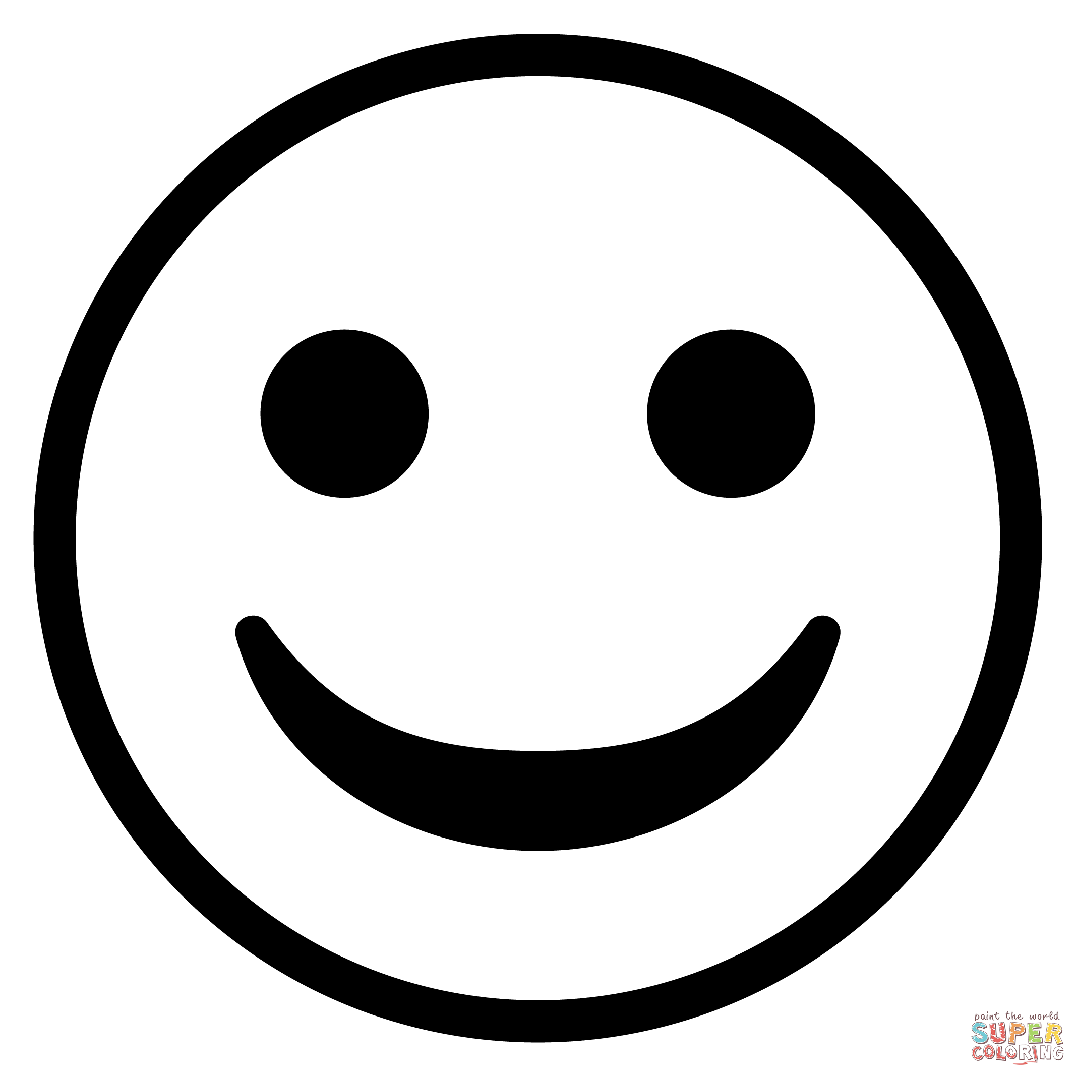 happy face coloring page