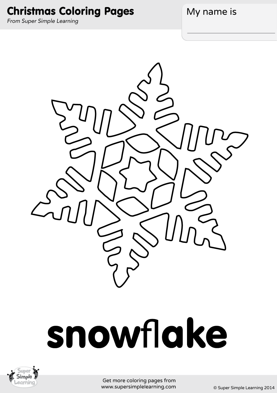 coloring page of a snowflake