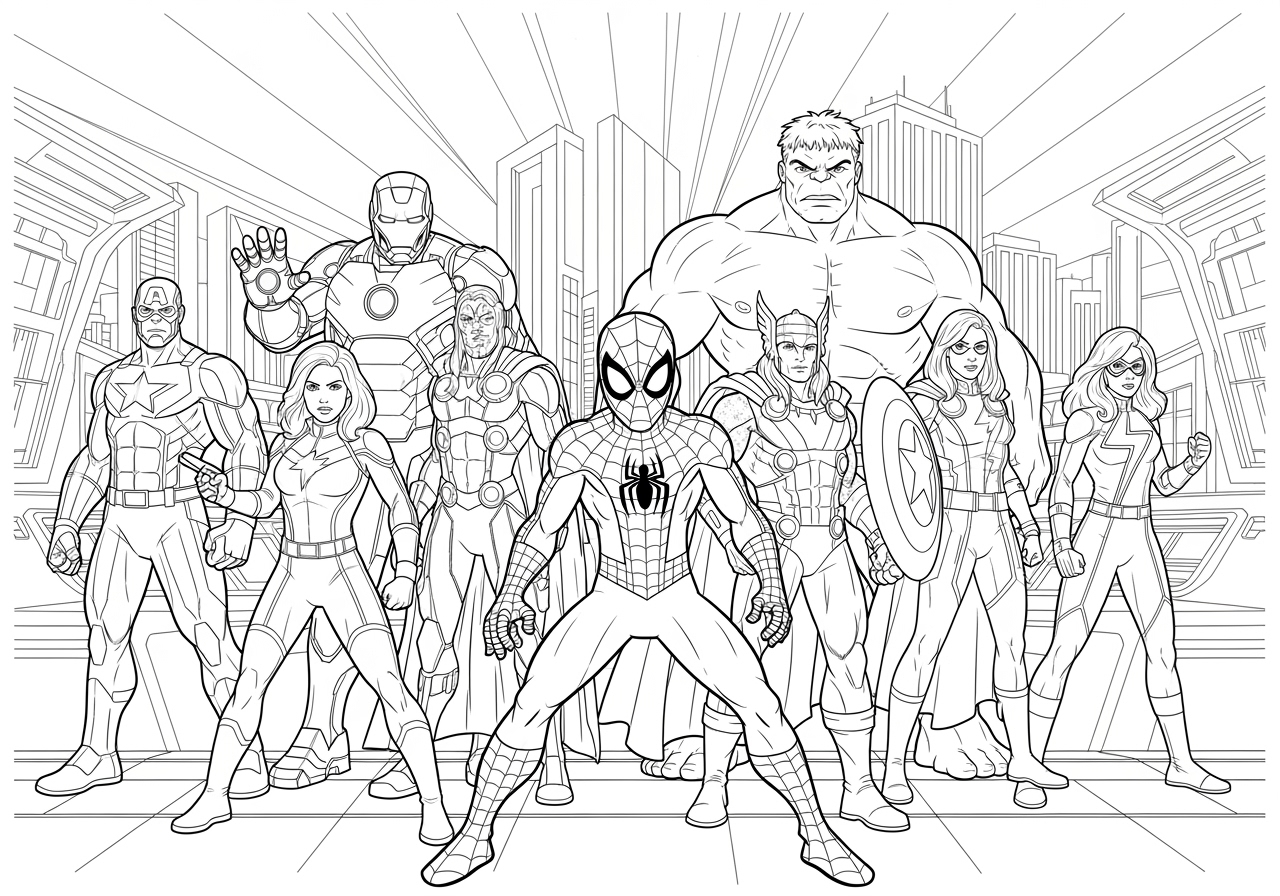 Spider Man Avengers Coloring Pages Free Printables Spider Man Avengers Coloring Pages Free Printables