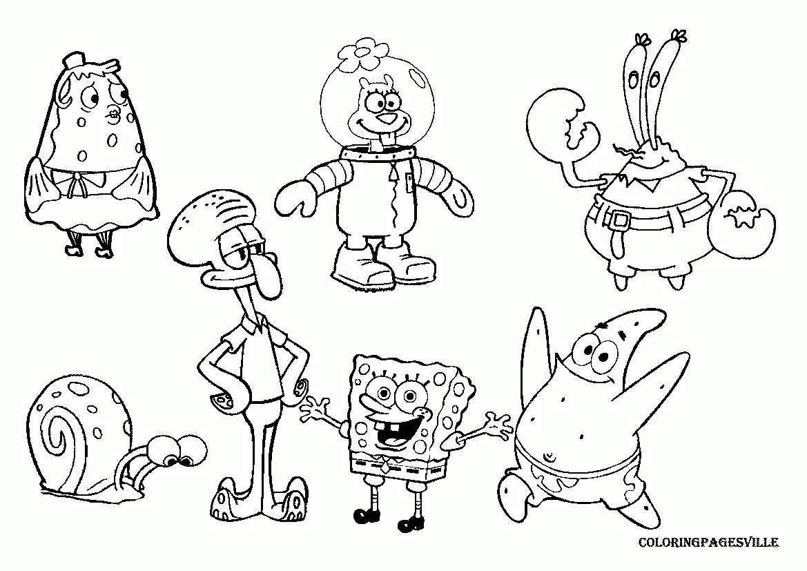 sponge bob coloring pages