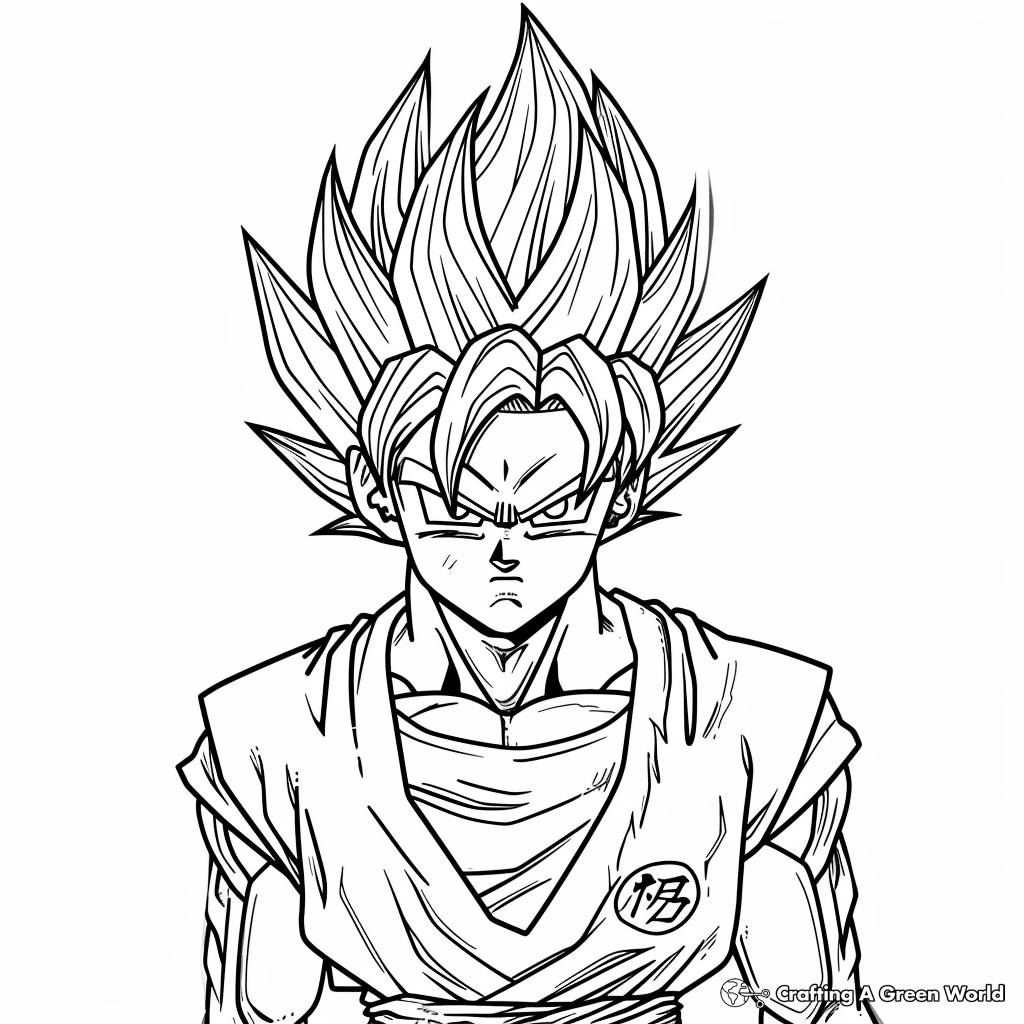 SSJ Goku Coloring Pages Free Printable SSJ Goku Coloring Pages Free Printable