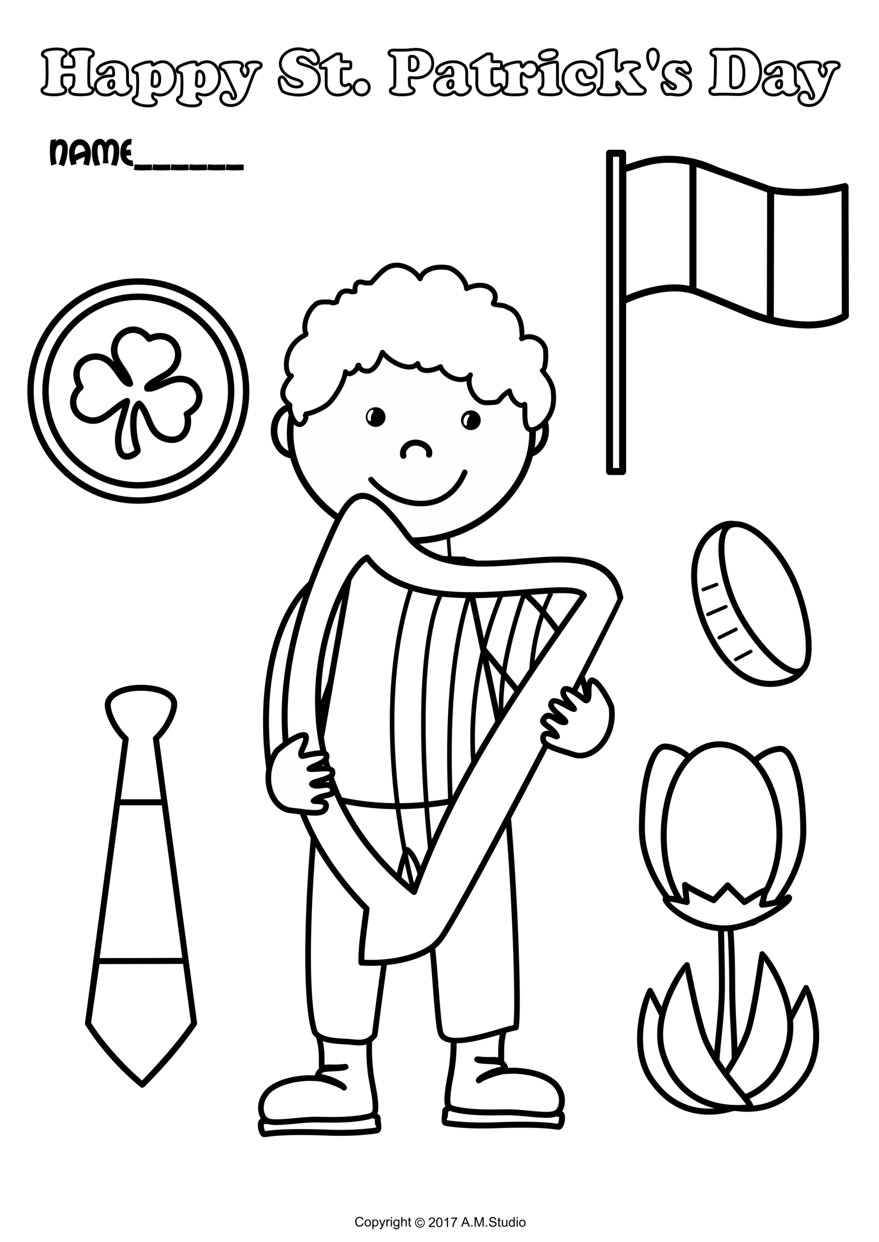 saint patrick's day coloring pages