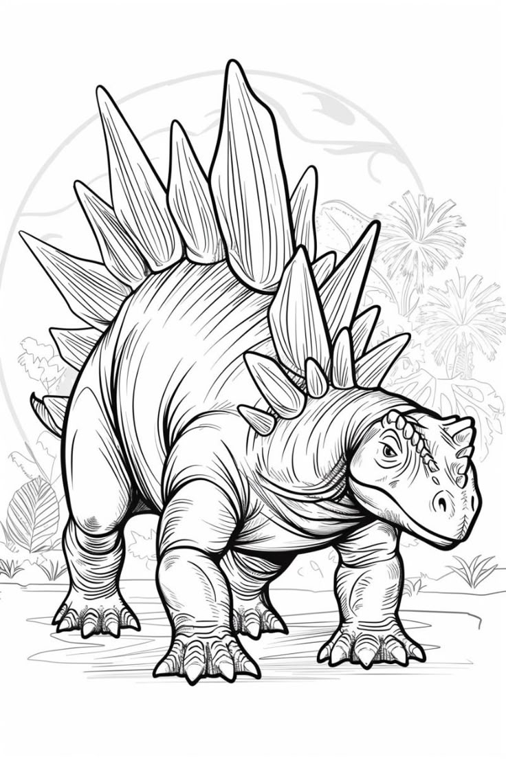 Stegosaurus Dinosaur Coloring Pages