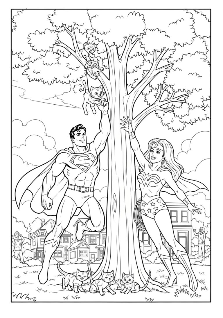 Superman And Wonder Woman Coloring Pages Free Printables Superman And Wonder Woman Coloring Pages Free Printables
