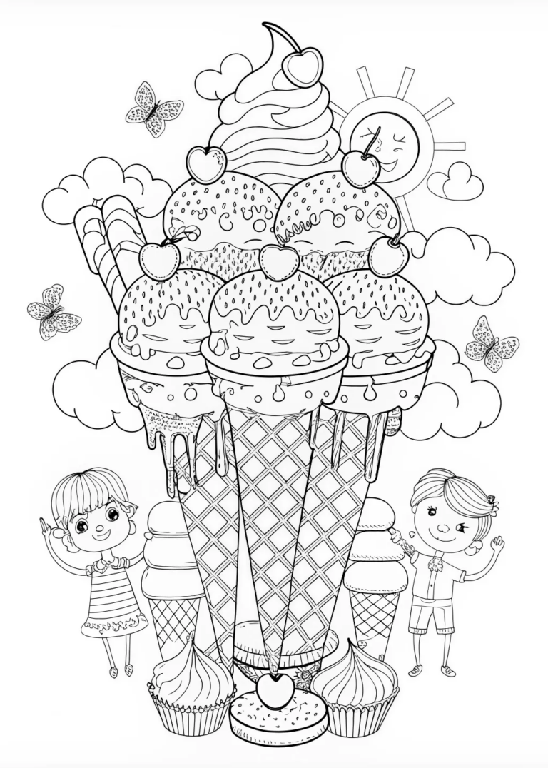 coloring pages ice cream