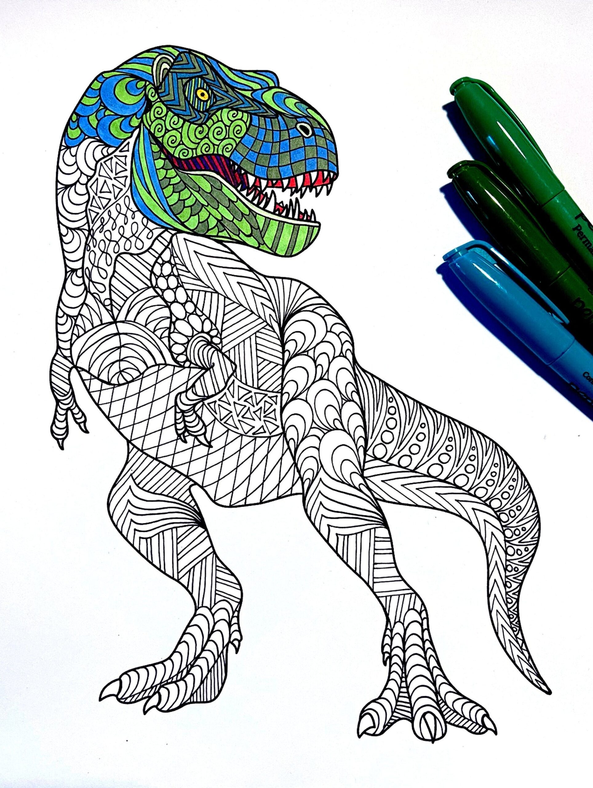 t rex coloring page