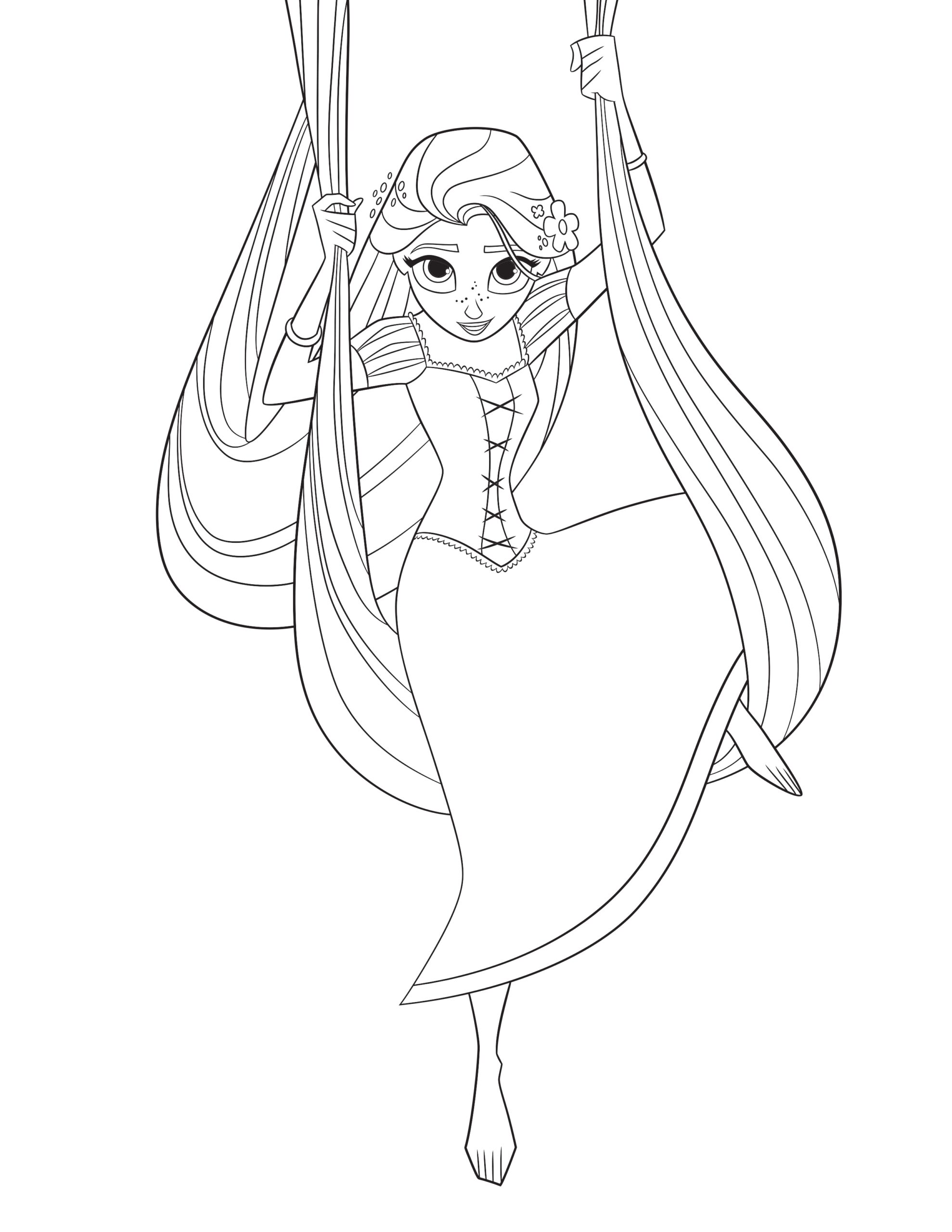 rapunzel princess coloring pages