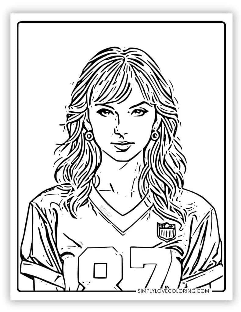 taylor swift coloring page