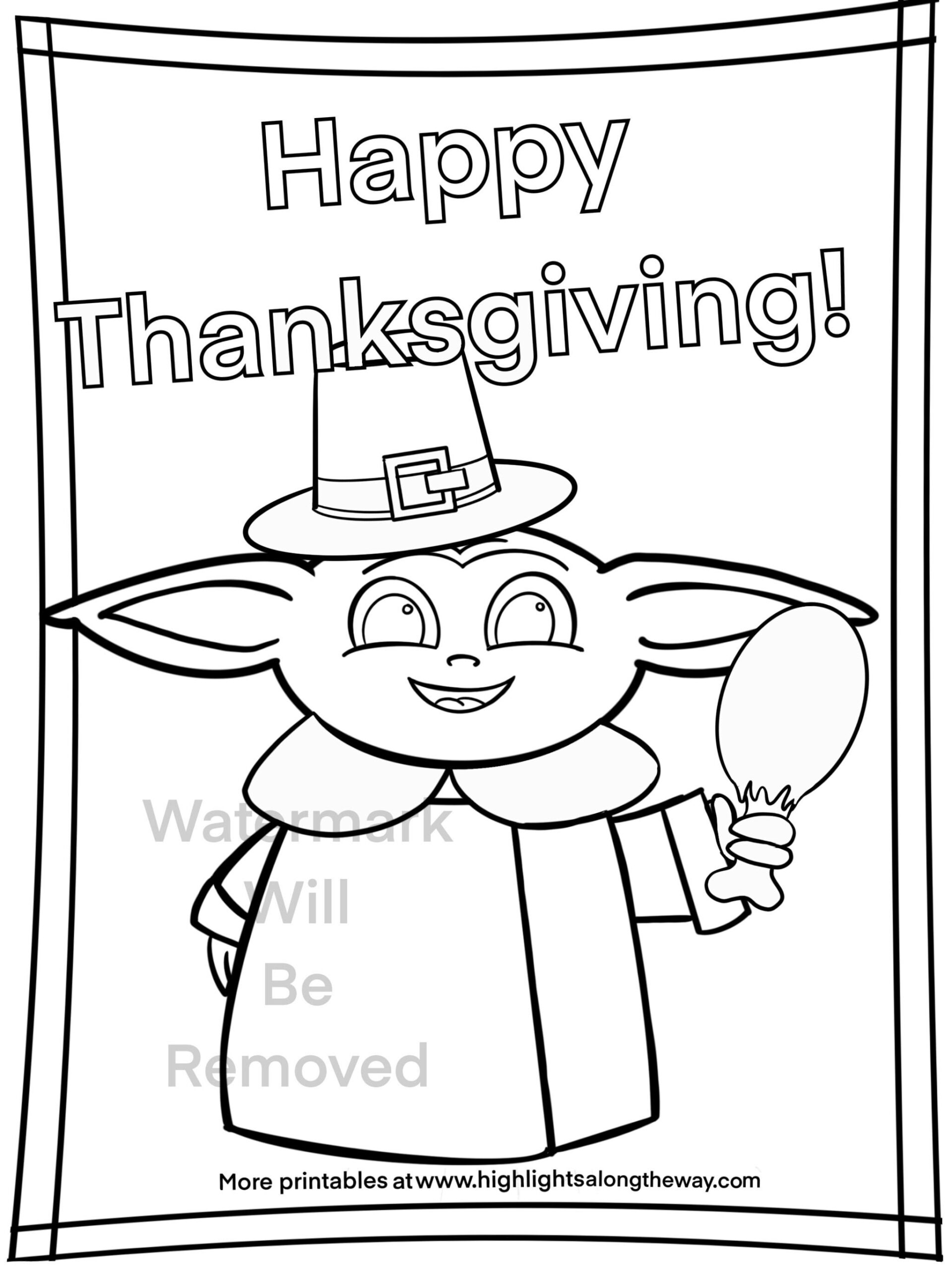 baby yoda coloring page