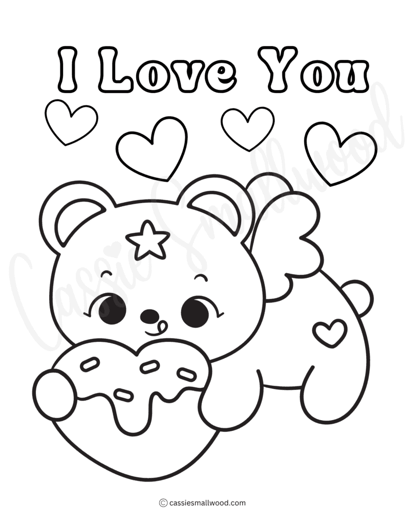 THE CUTEST I Love You Coloring Pages Cassie Smallwood