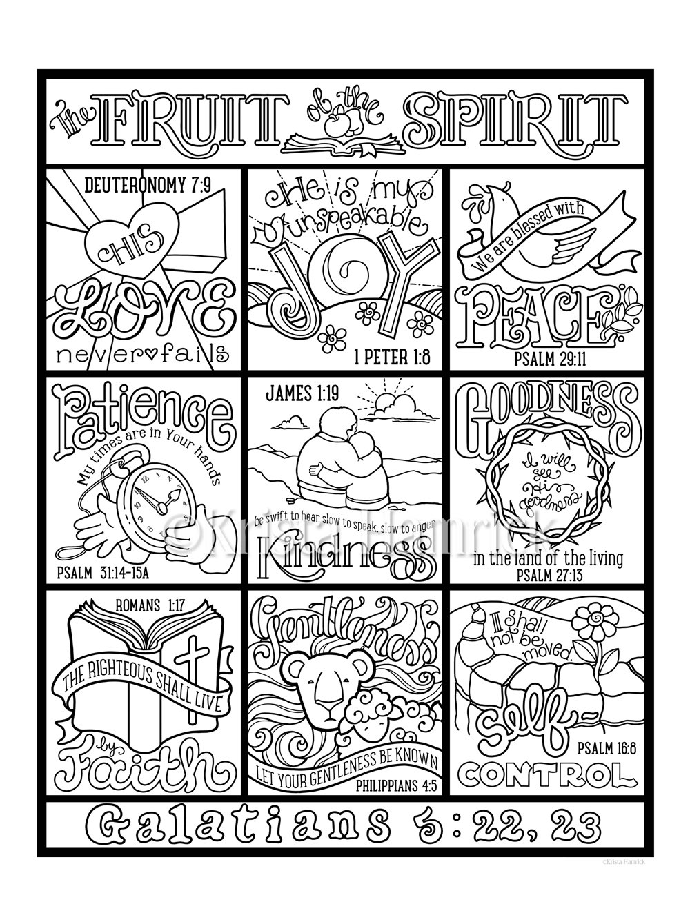 fruit of the spirit coloring page