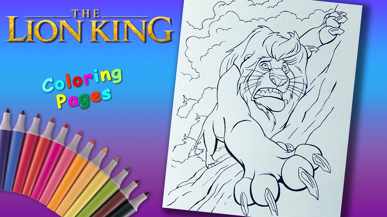 The Lion King Coloring Book For Kids Lion Mufasa Coloring Pages YouTube