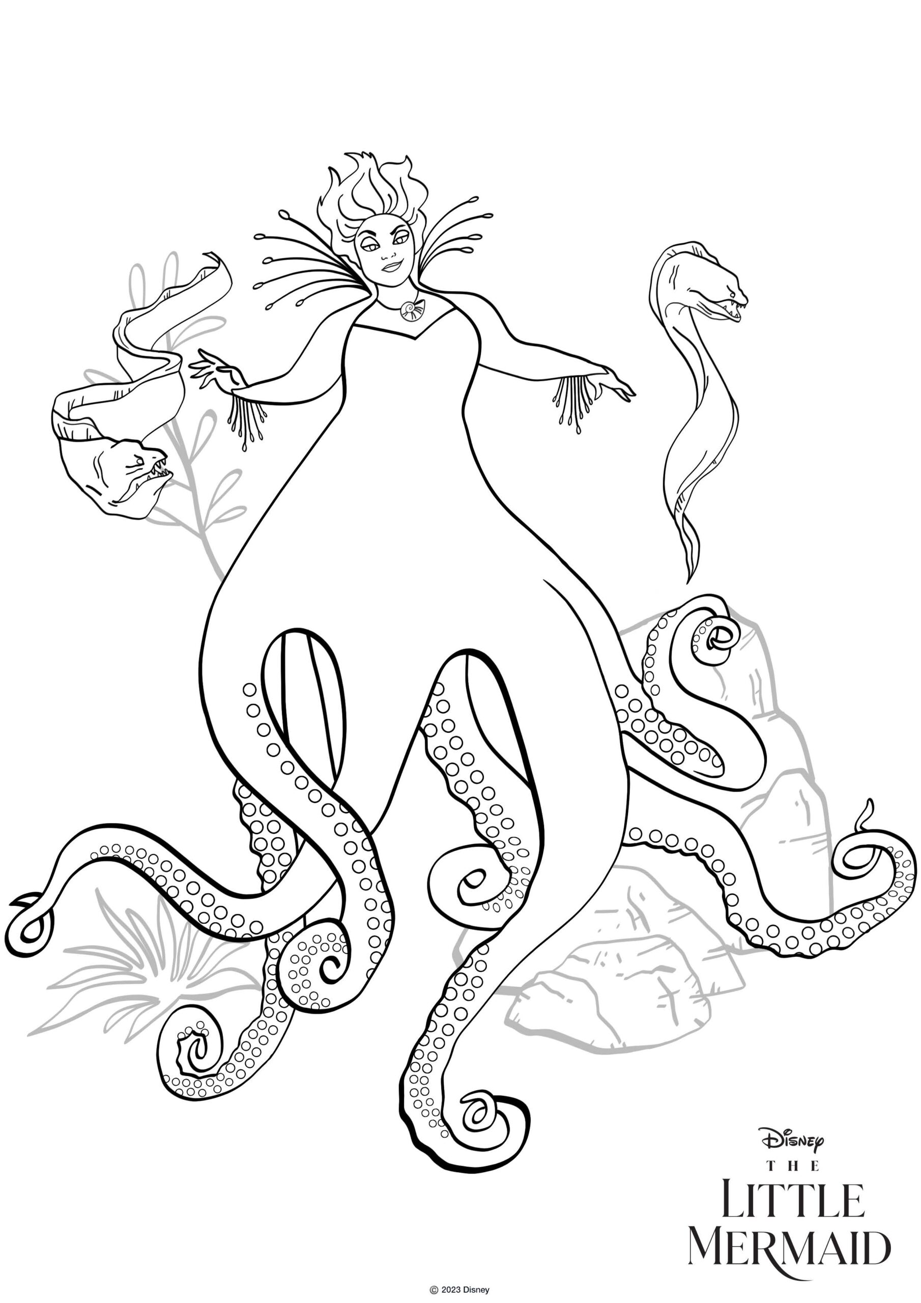 ariel mermaid coloring pages
