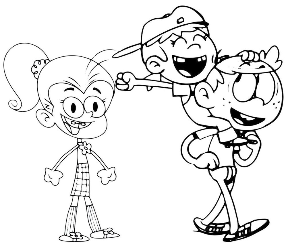 The Loud House Printable Coloring Page Of Luan Lana And Lincoln Loud Zumipic