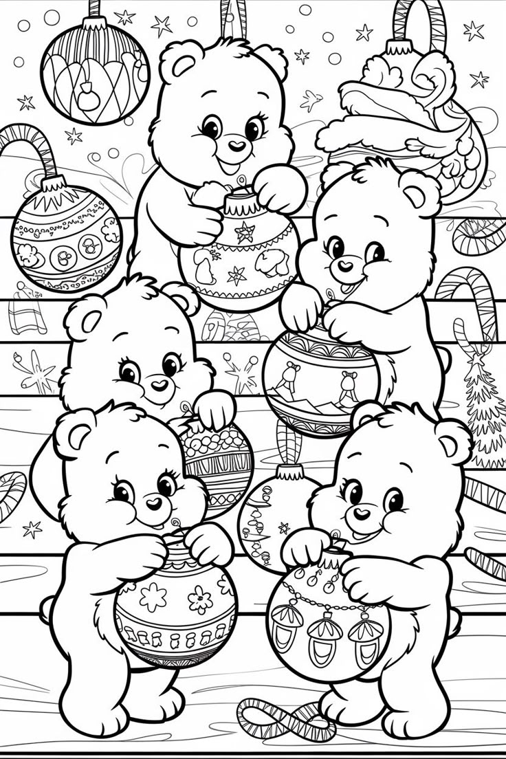 Top 10 Care Bears Christmas Coloring Pages Best Free Printables 