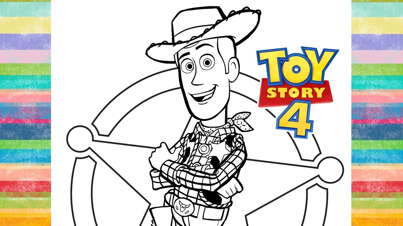 Toy Story 4 Coloring Page Woody Color With Markers YouTube Toy Story 4 Coloring Page Woody Color With Markers YouTube