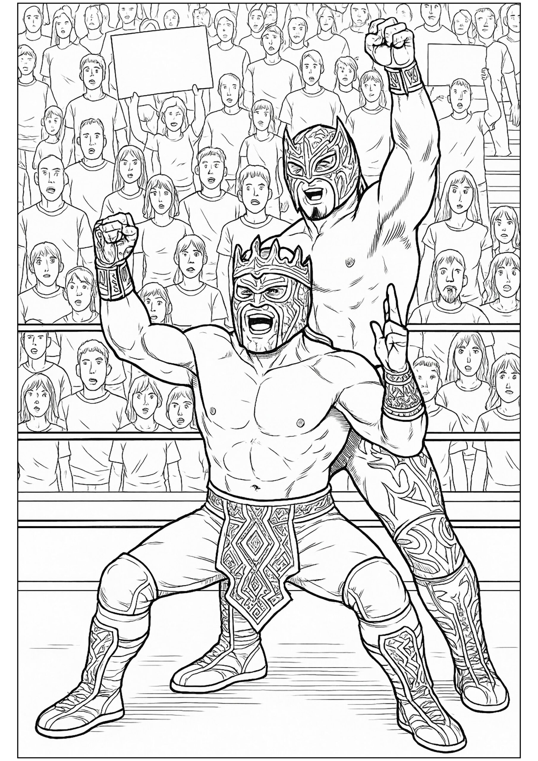 Two WWE Wrestlers Look Like Maori Warriors WWE Coloring Pages Two WWE Wrestlers Look Like Maori Warriors WWE Coloring Pages