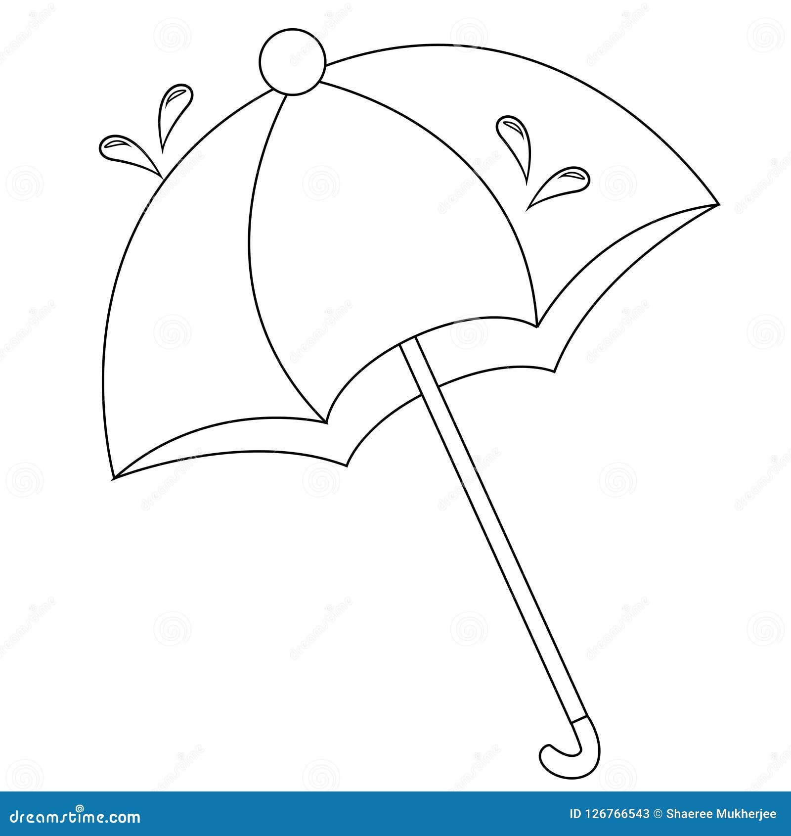coloring page of an umbrella