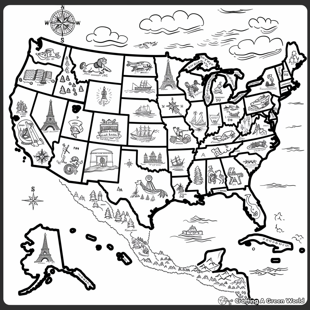 Us Map Coloring Pages Free Printable Us Map Coloring Pages Free Printable