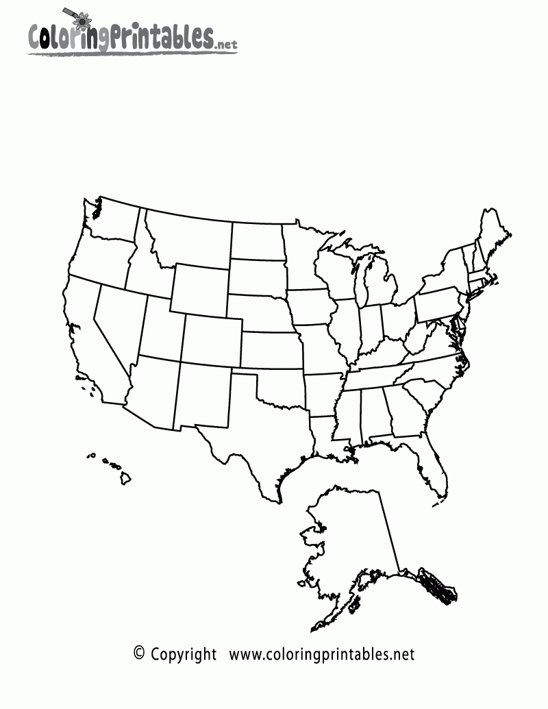 USA Map Coloring Page A Free Travel Coloring Printable USA Map Coloring Page A Free Travel Coloring Printable