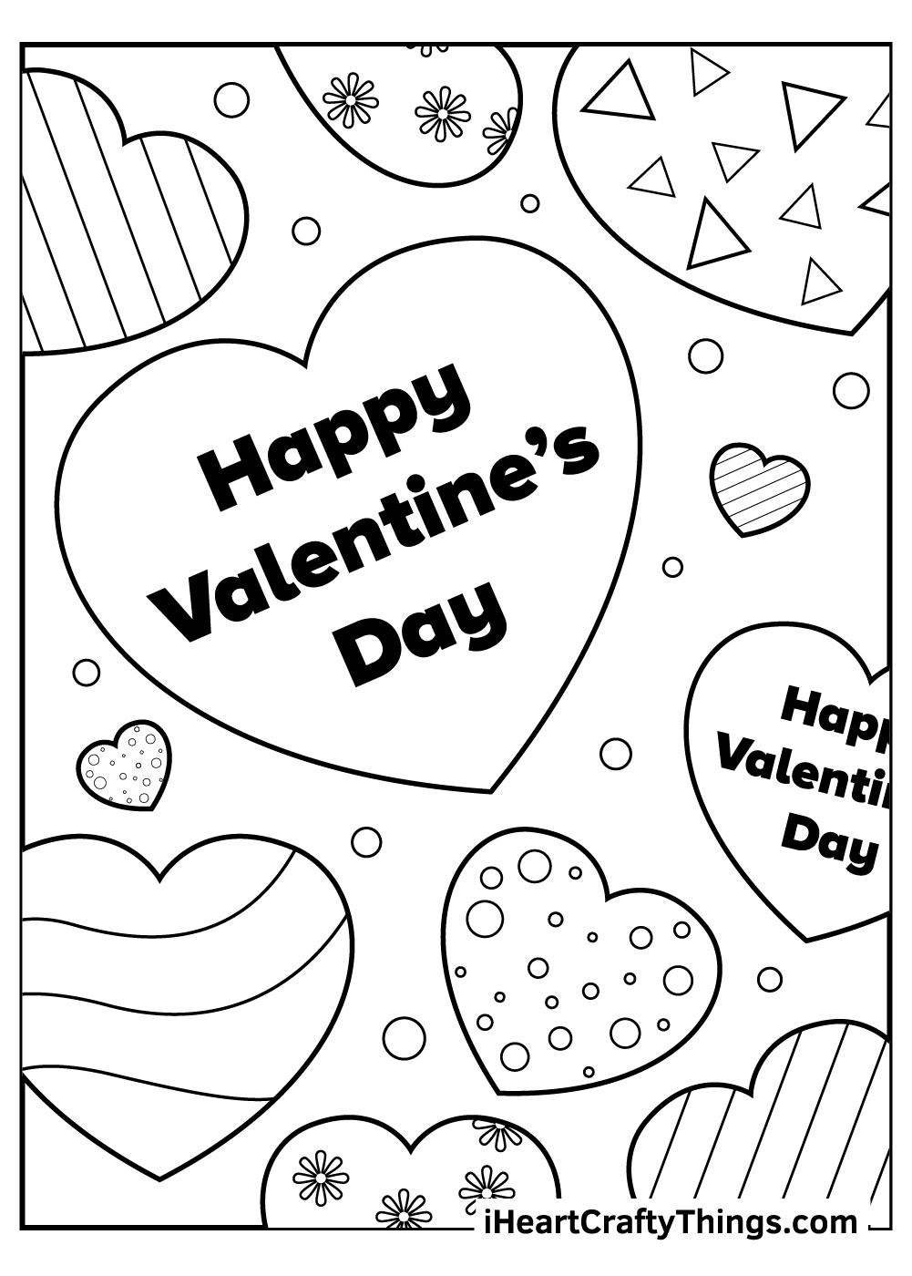 Valentines Day Poster Happy Valentines Day Coloring Page For Kids Stock Vector Illustration Of Colouring Sweet 258136227 Valentine Coloring Pages Printable