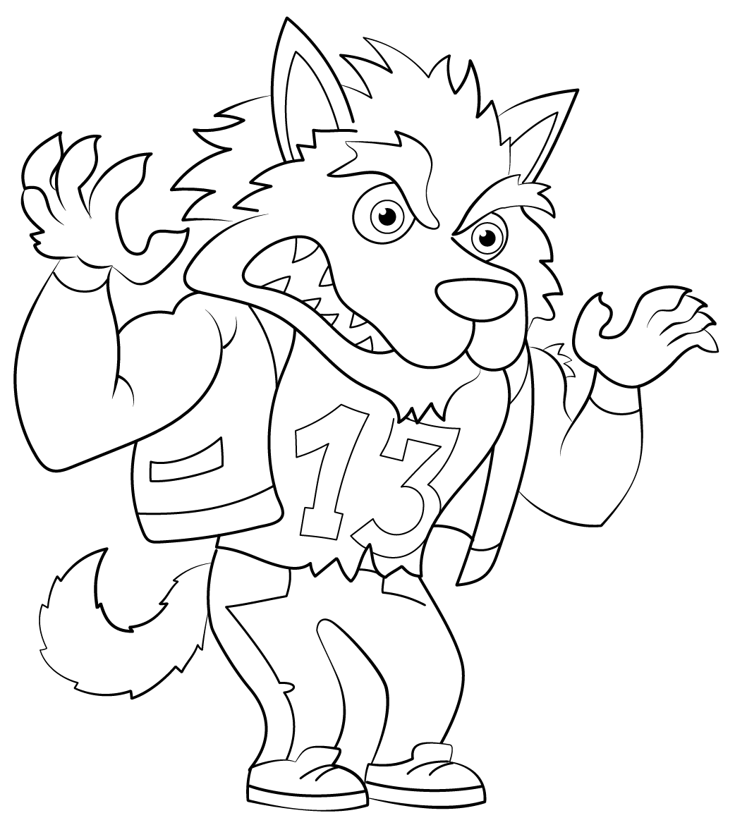 werewolf printable coloring pages