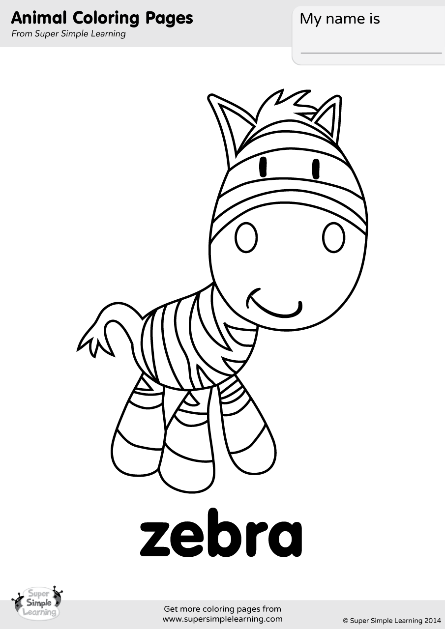 Zebra Coloring Page Super Simple Zebra Coloring Page Super Simple