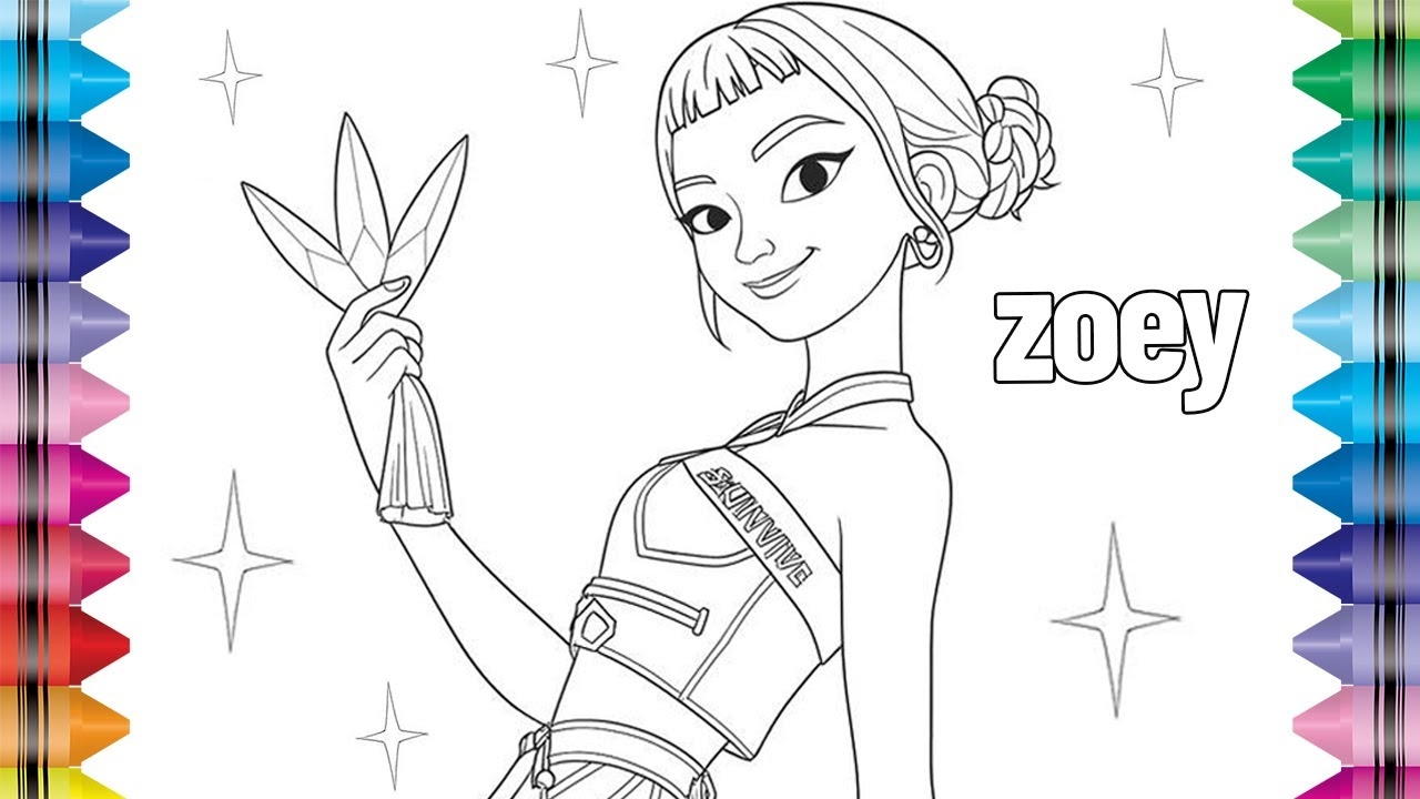 ZOEY KPop Demon Hunters New Coloring Pages How To Color ZOEY DRAW WITH JOSE YouTube